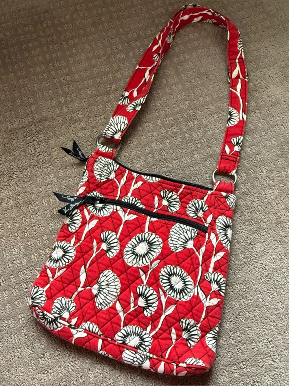Vera Bradley Crossbody Purse Retired Deco Dizzy Pattern